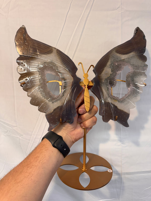 Druzy Agate Butterfly Wings