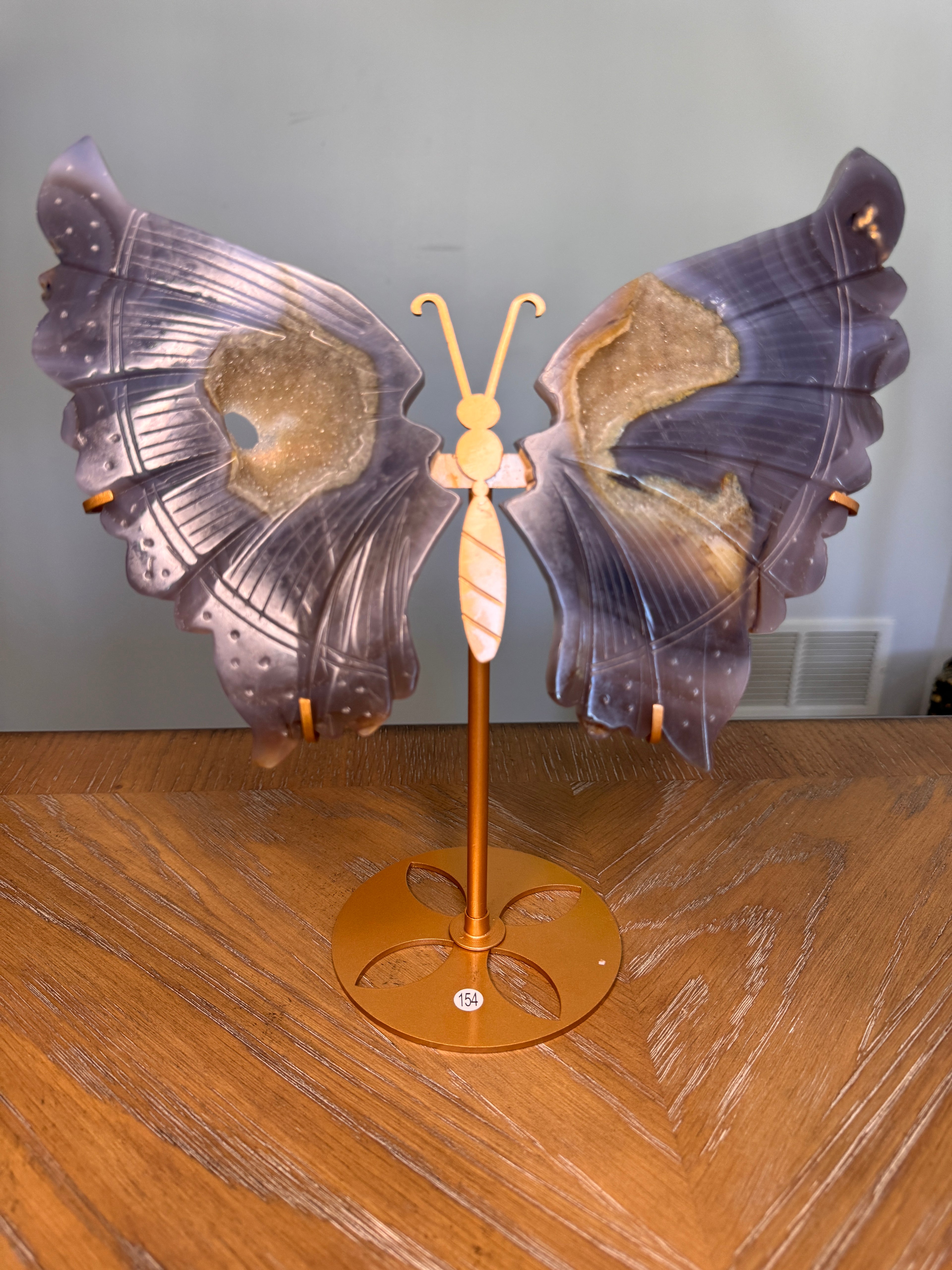 Druzy Agate Butterfly Wings