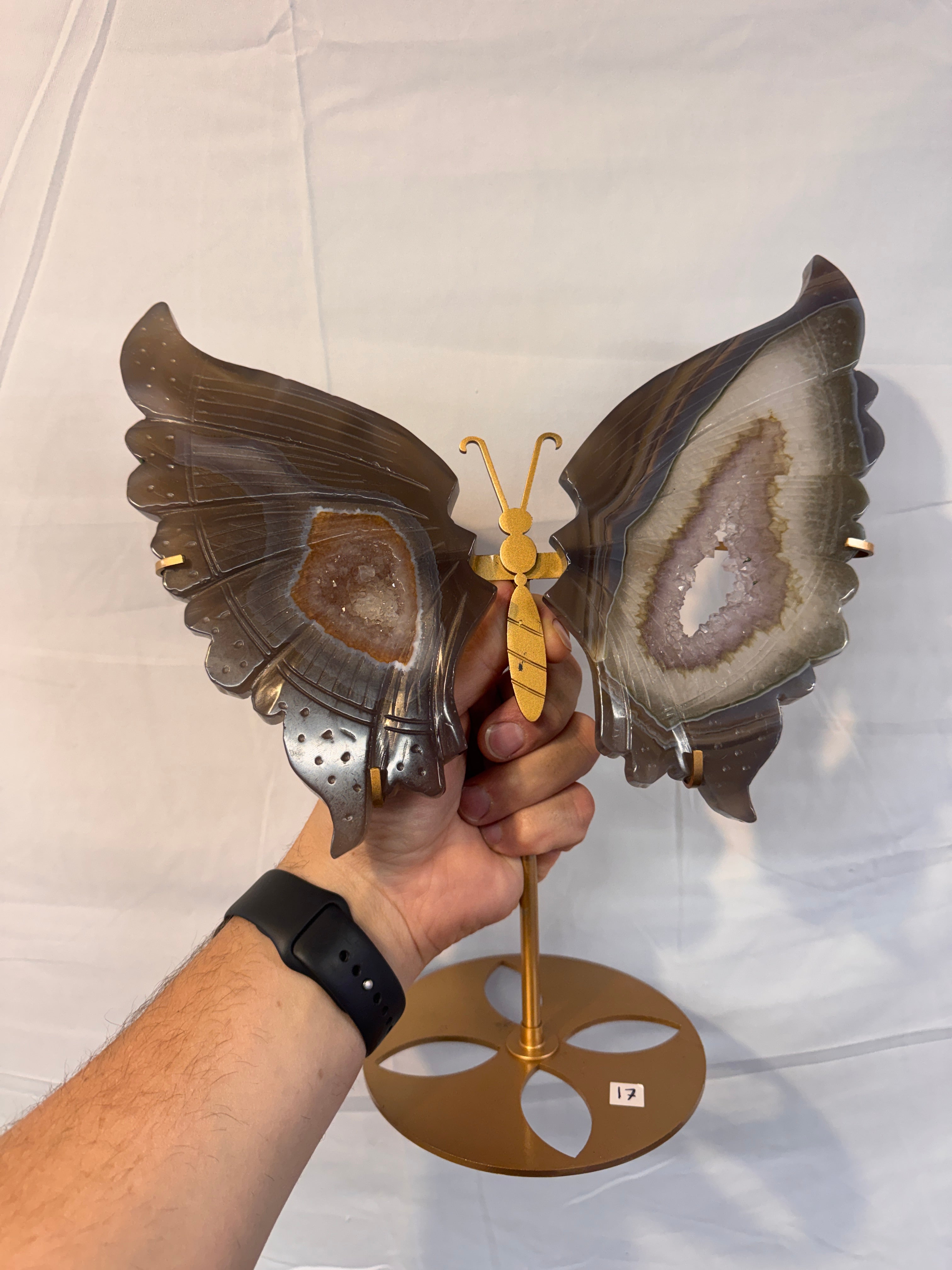 Druzy Agate Butterfly Wings