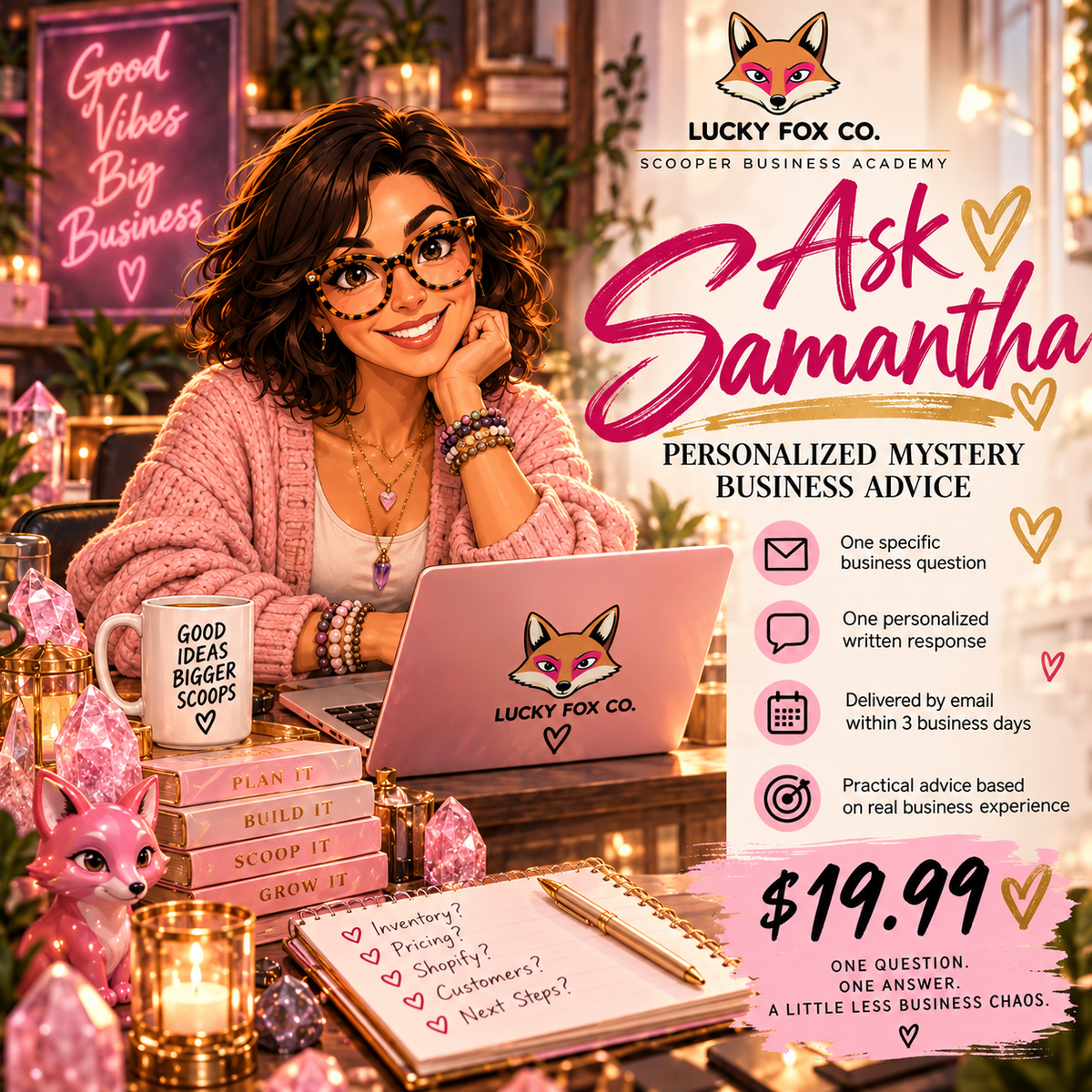🦊 Ask Samantha — Personalized Mystery Business Advice