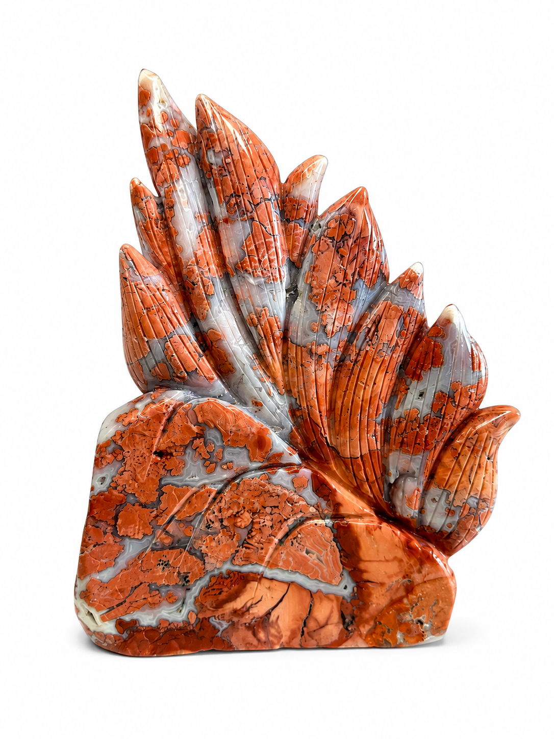 Pink Agate 9 Tailed Fox Large