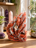 Pink Agate 9 Tailed Fox Large