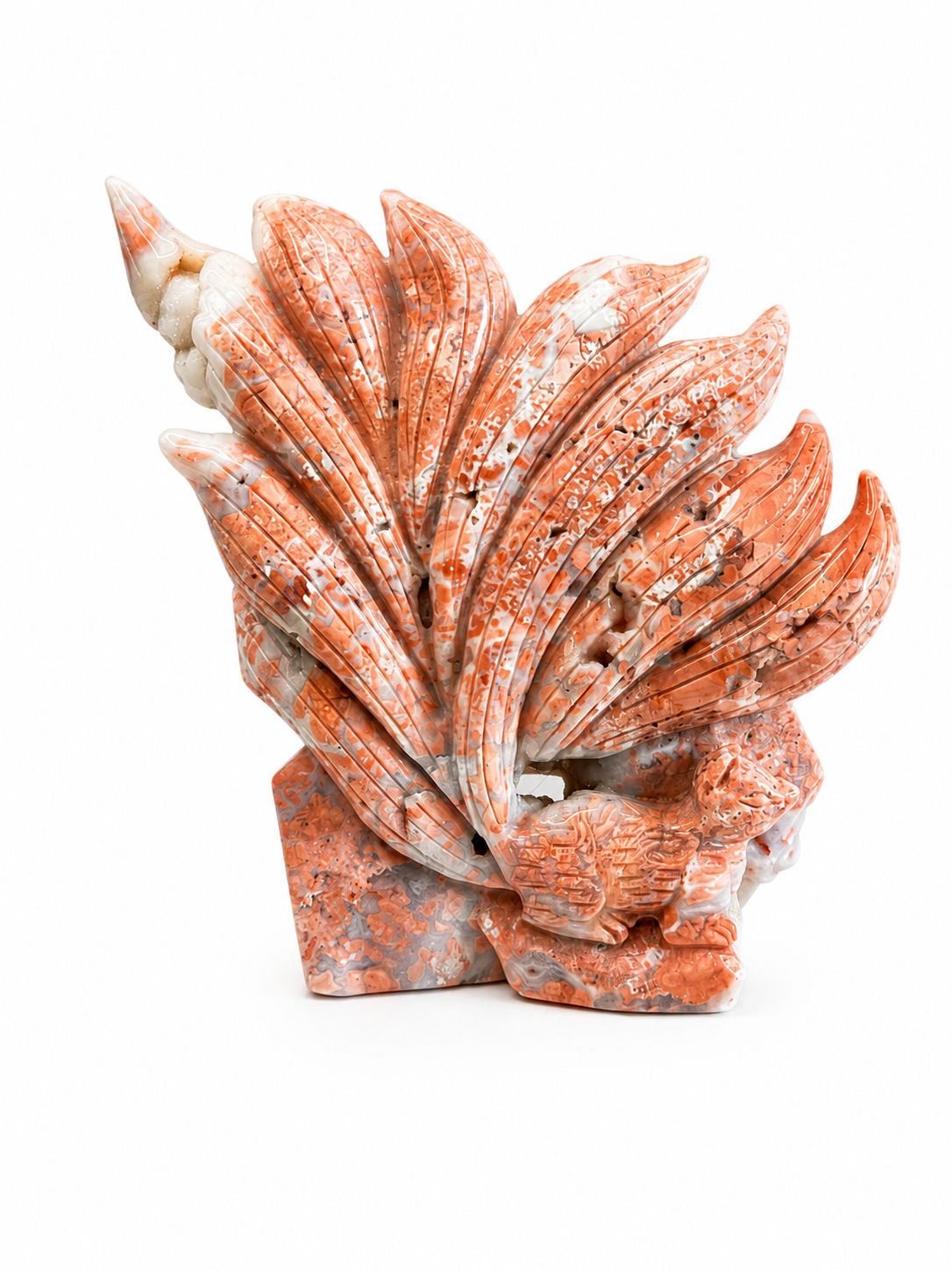 Pink Agate 9 Tailed Fox Medium