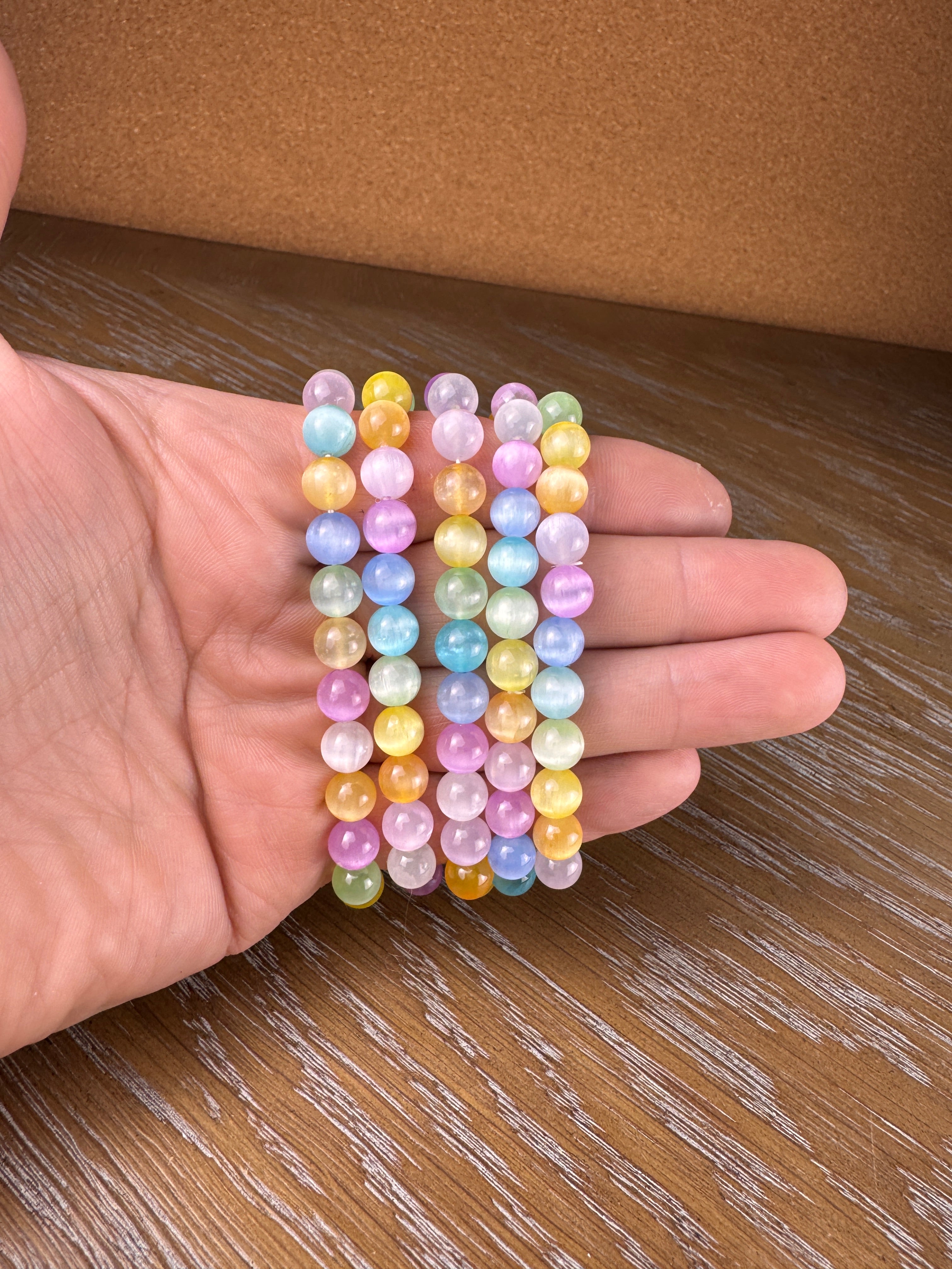 Colorful Aura Selenite Rainbow