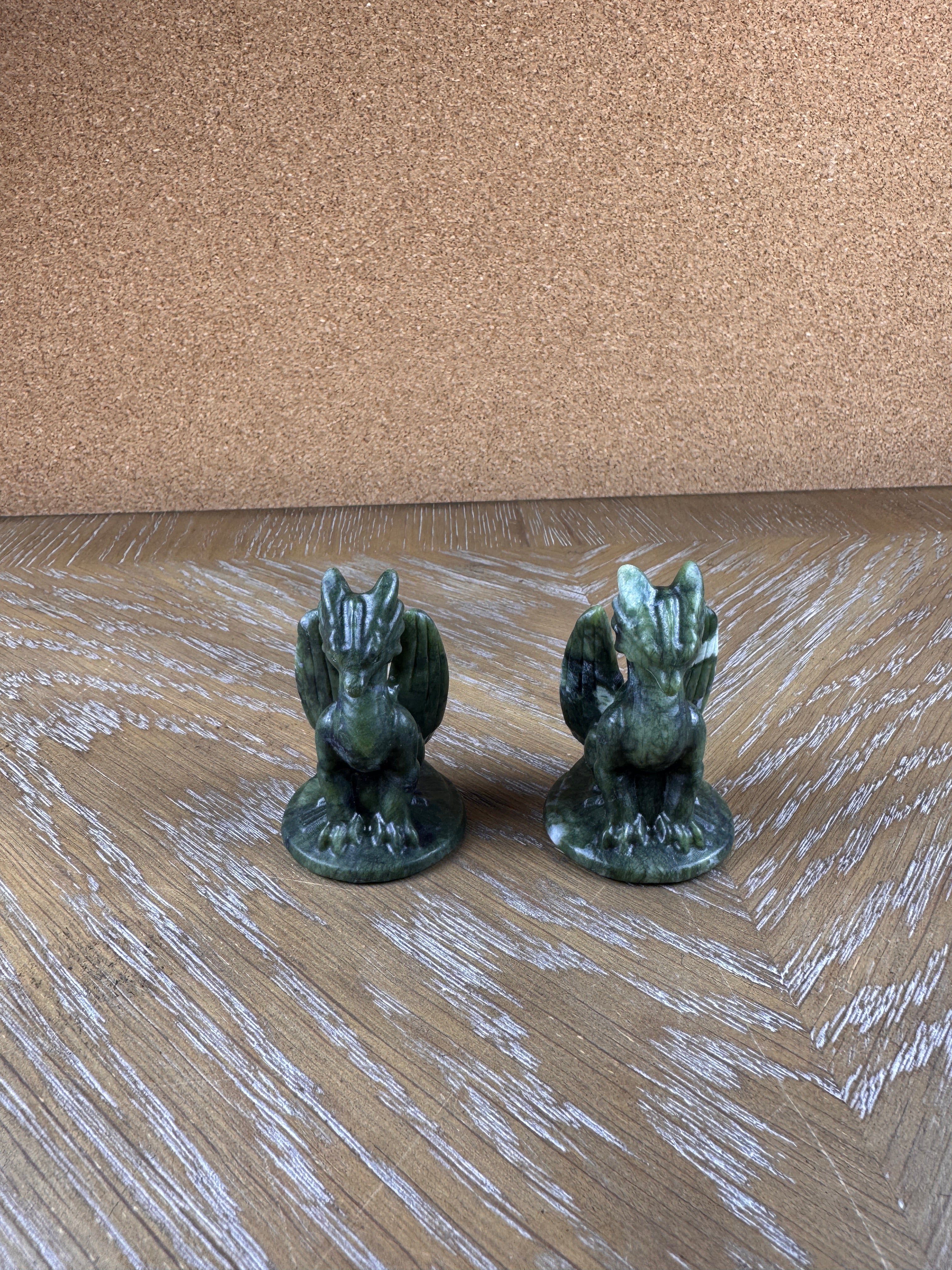 Green Jade Flying Dragon Carving