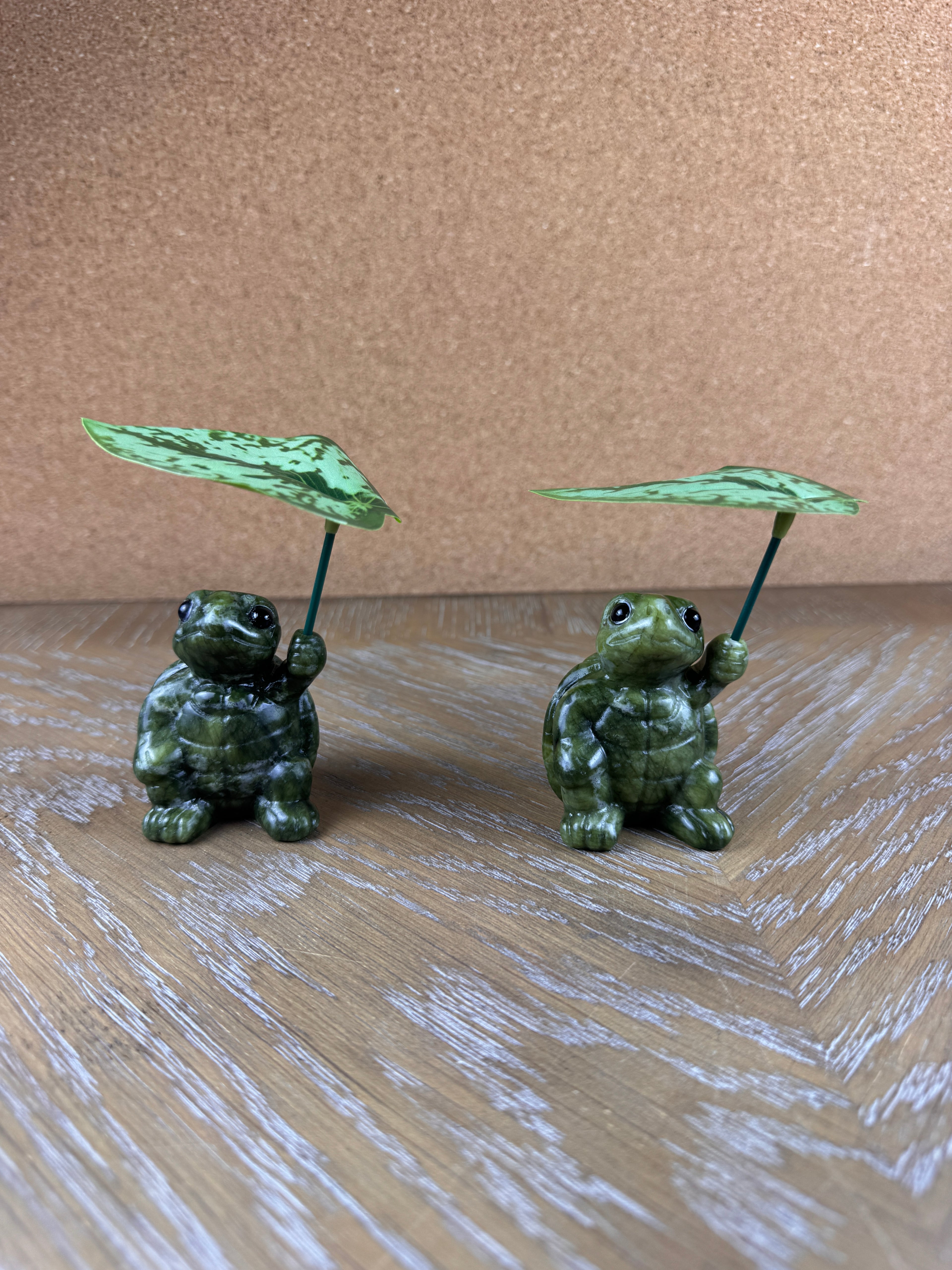 Green Jade Turtle Carving
