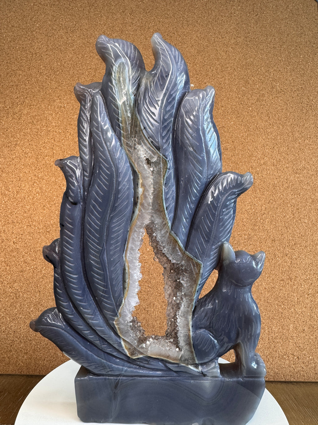 Druzy Agate 9 Tailed Fox Medium