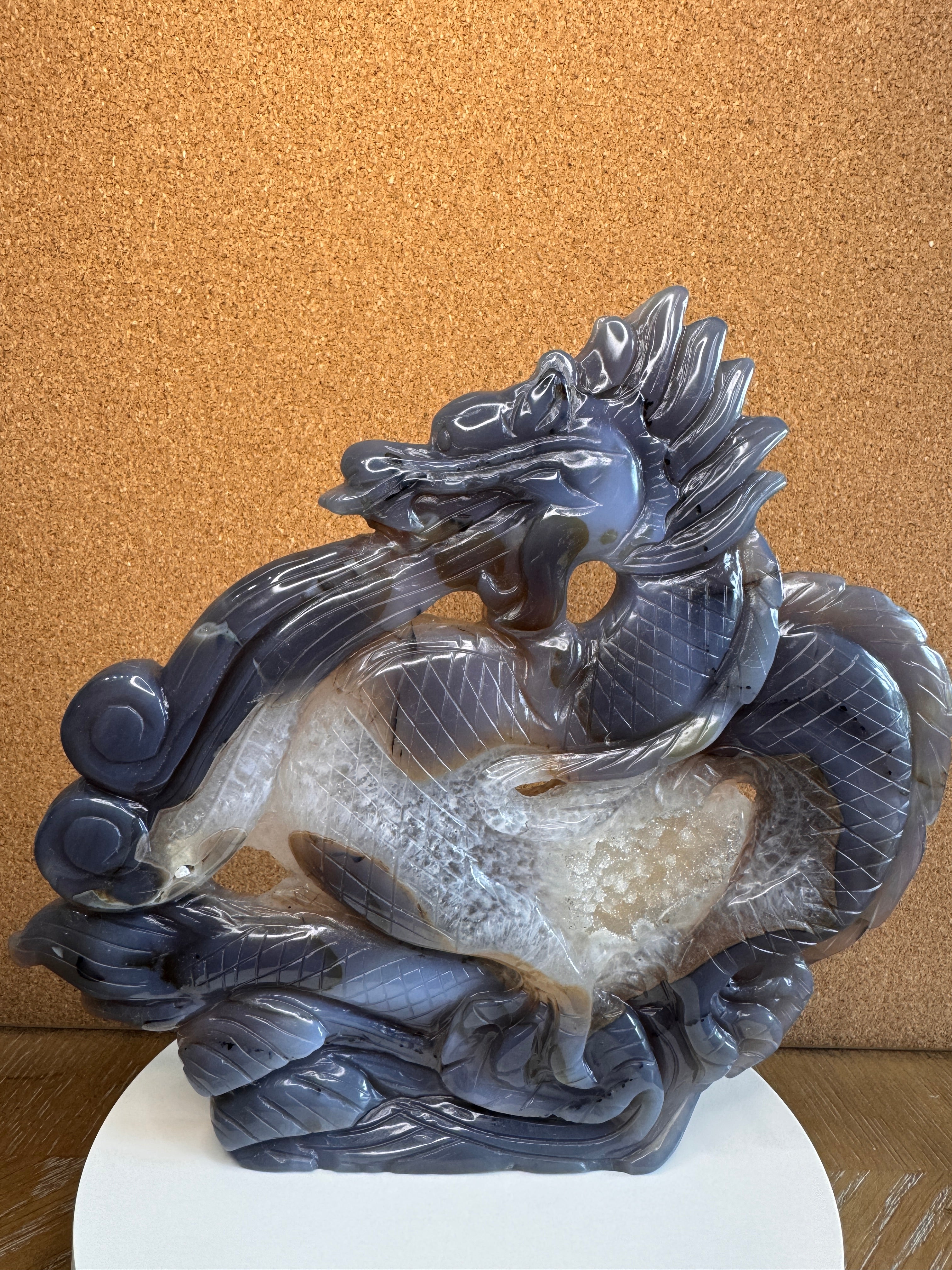Druzy Agate Dragon