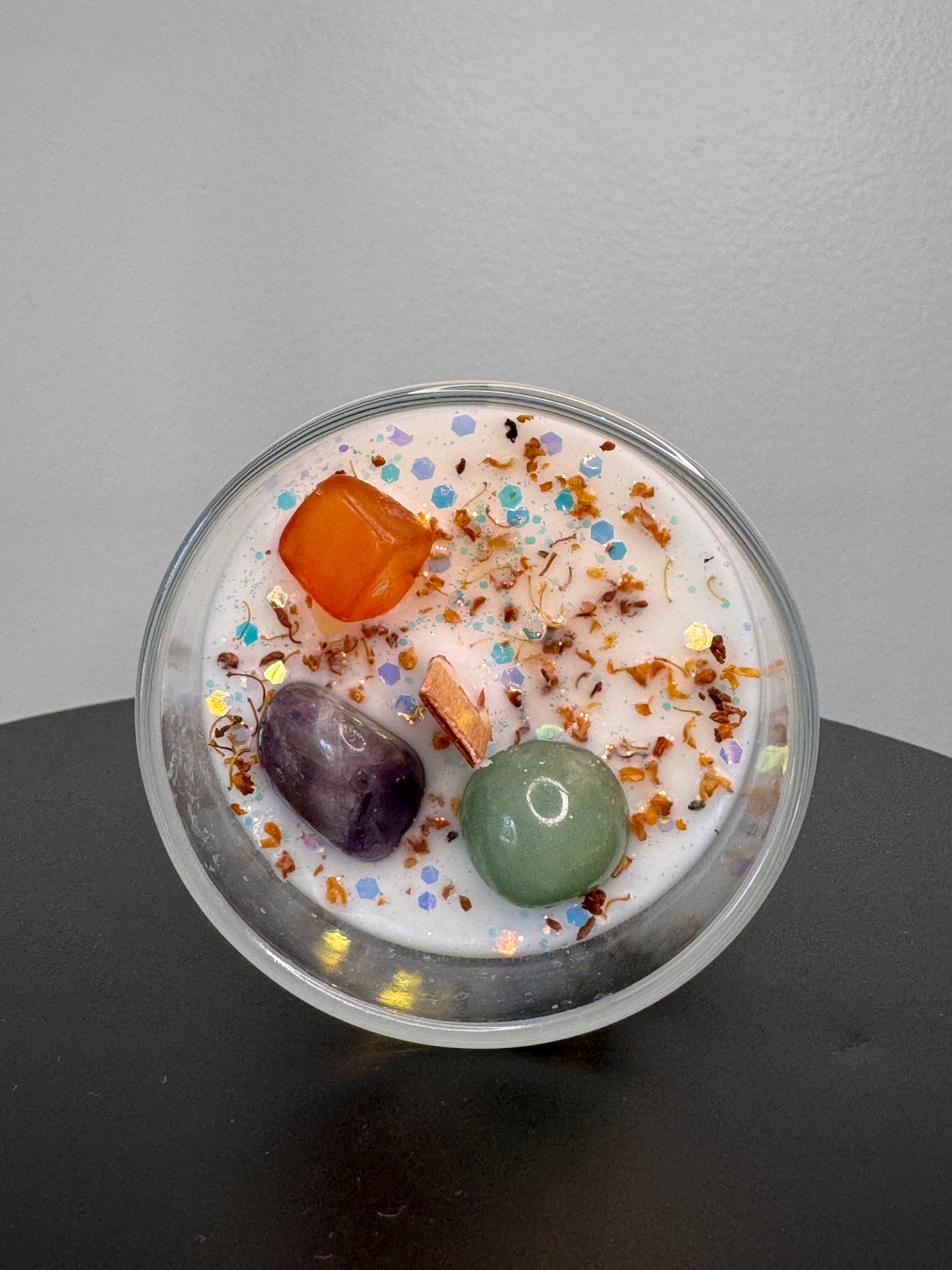 Protect Your Peace Crystal Manifestation Candle