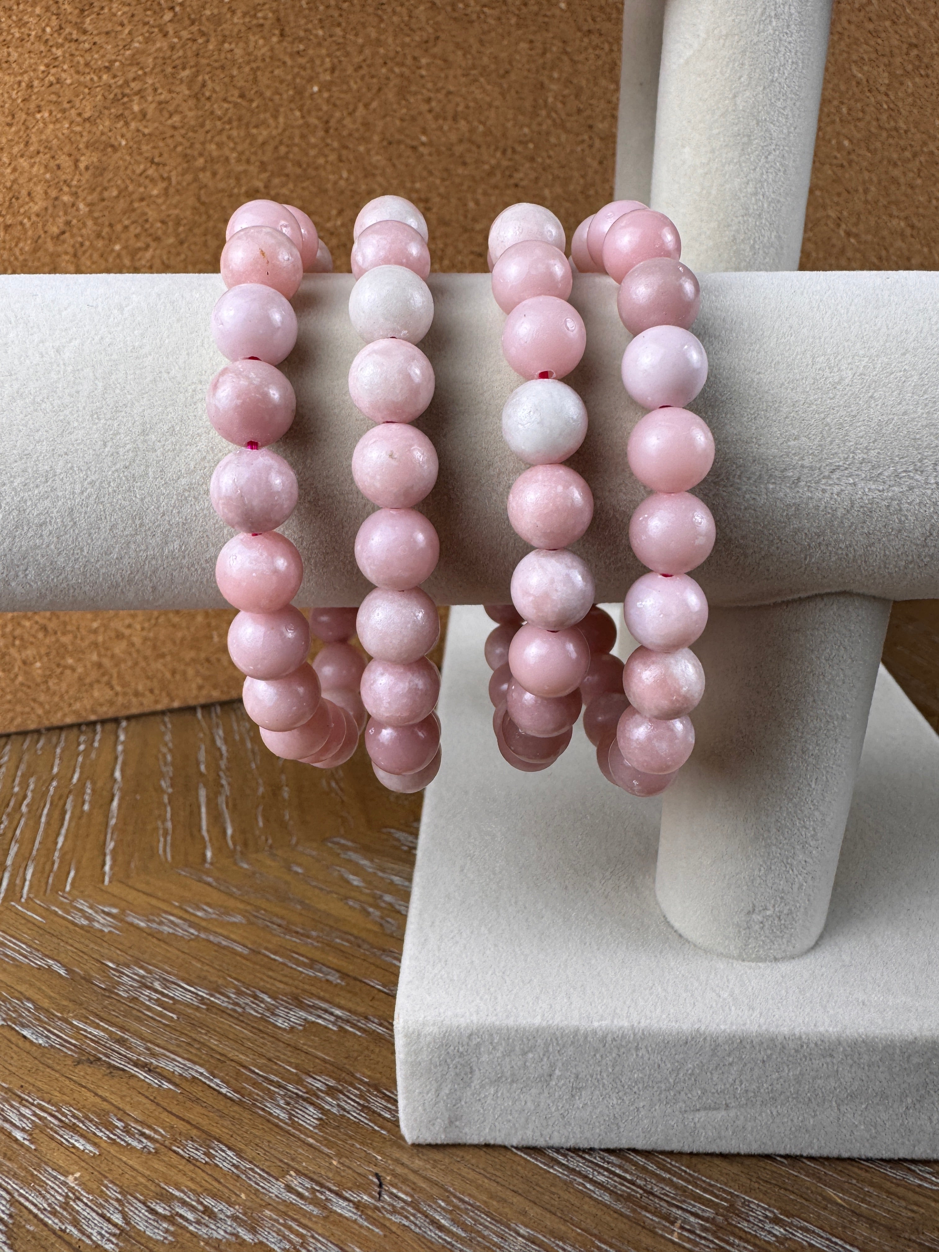 Beautiful Natural Pink Opal Bracelets