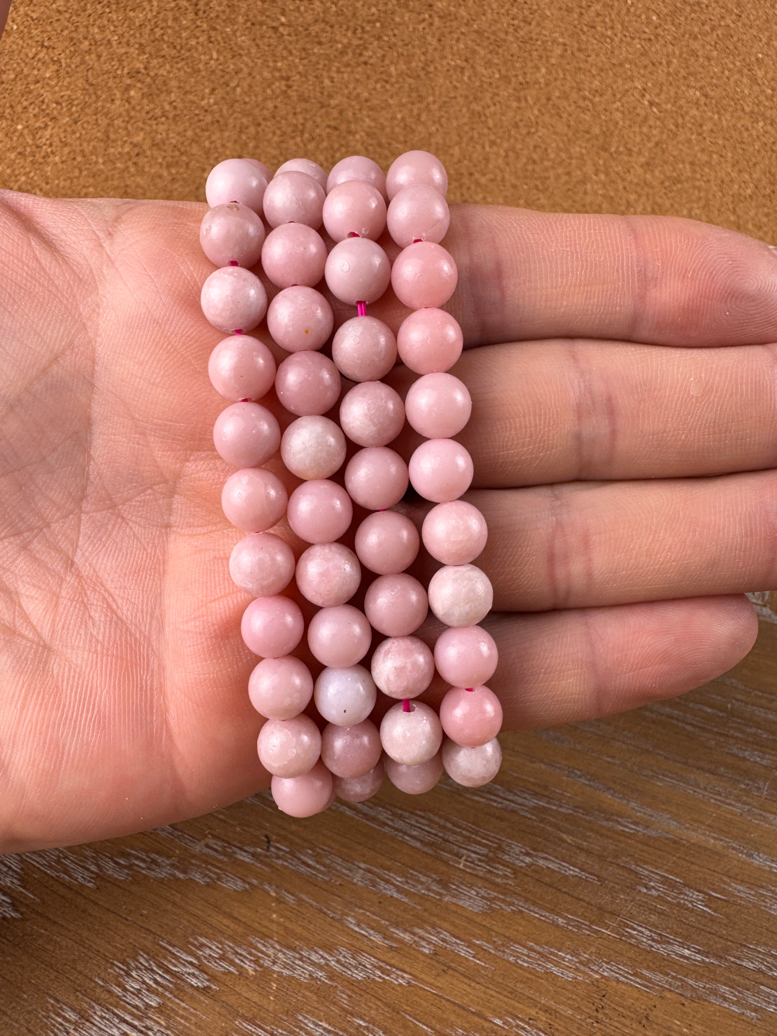 Beautiful Natural Pink Opal Bracelets