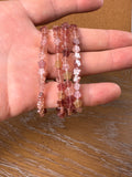 Strawberry Quartz Flower Shape Bracelet