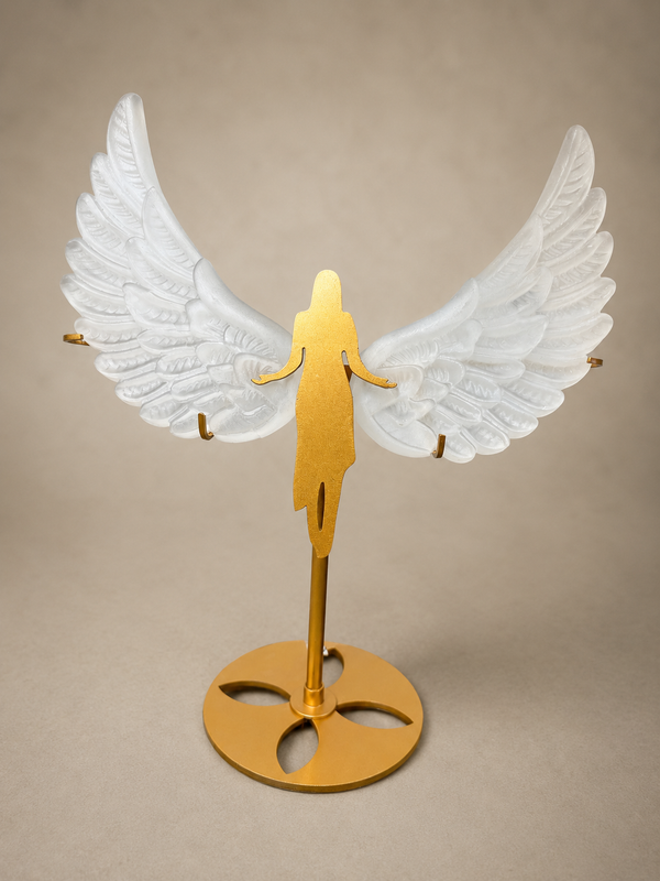 Large Selenite Angel Wings