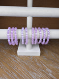 Light Purple Aura Selenite Bracelet