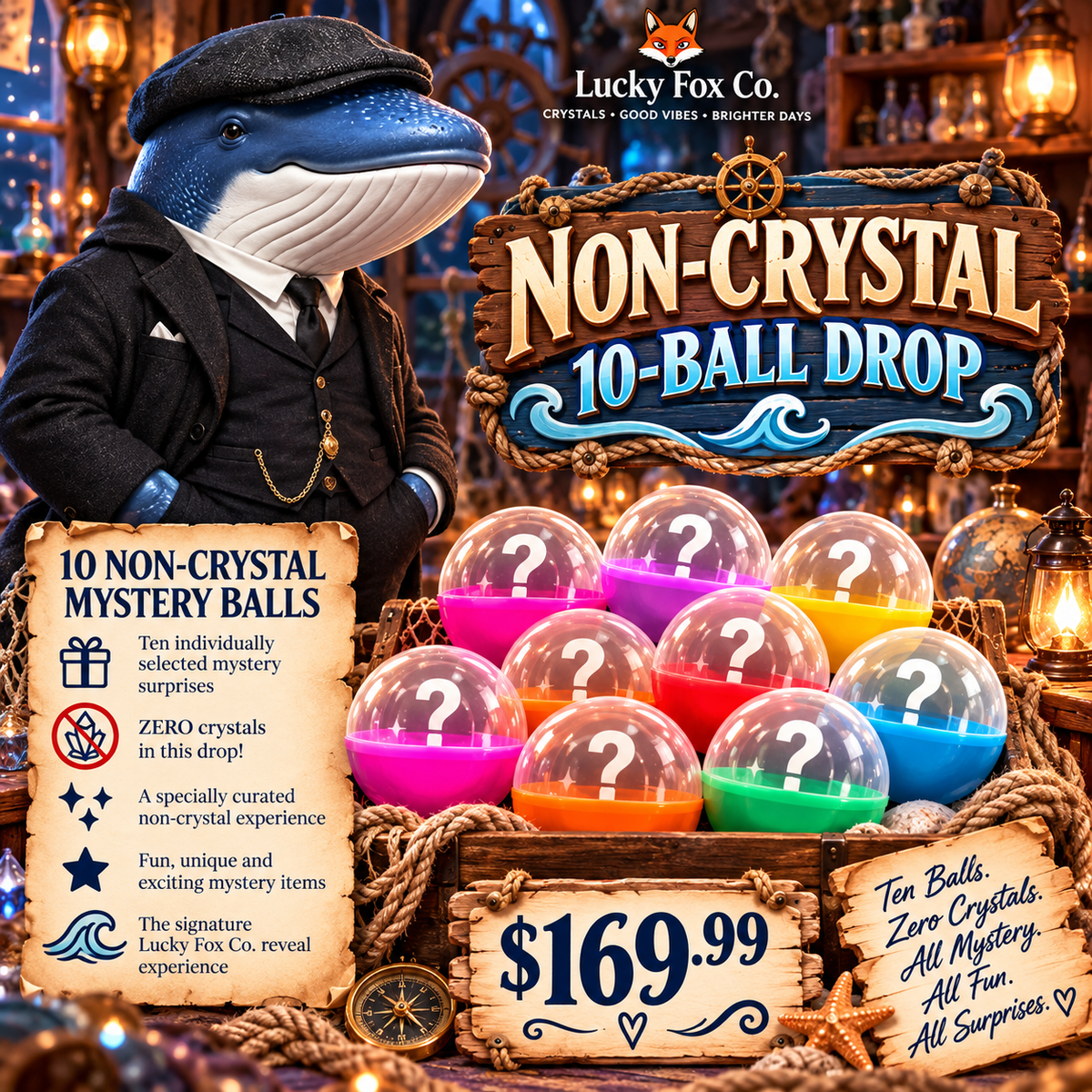 THE NON-CRYSTAL 10-BALL MYSTERY DROP