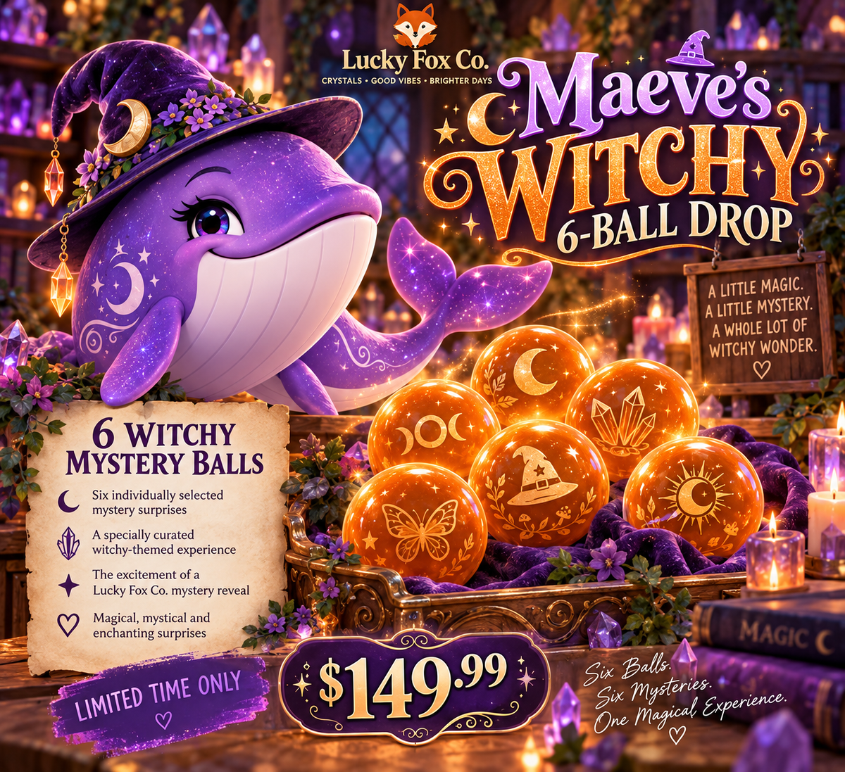 Maeve's Witchy 6 Ball Drop- Limited Time Only.