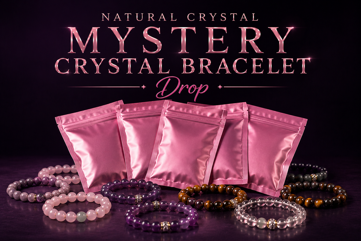 Lucky Fox Natural Crystal Bracelet Pink Mystery Bag