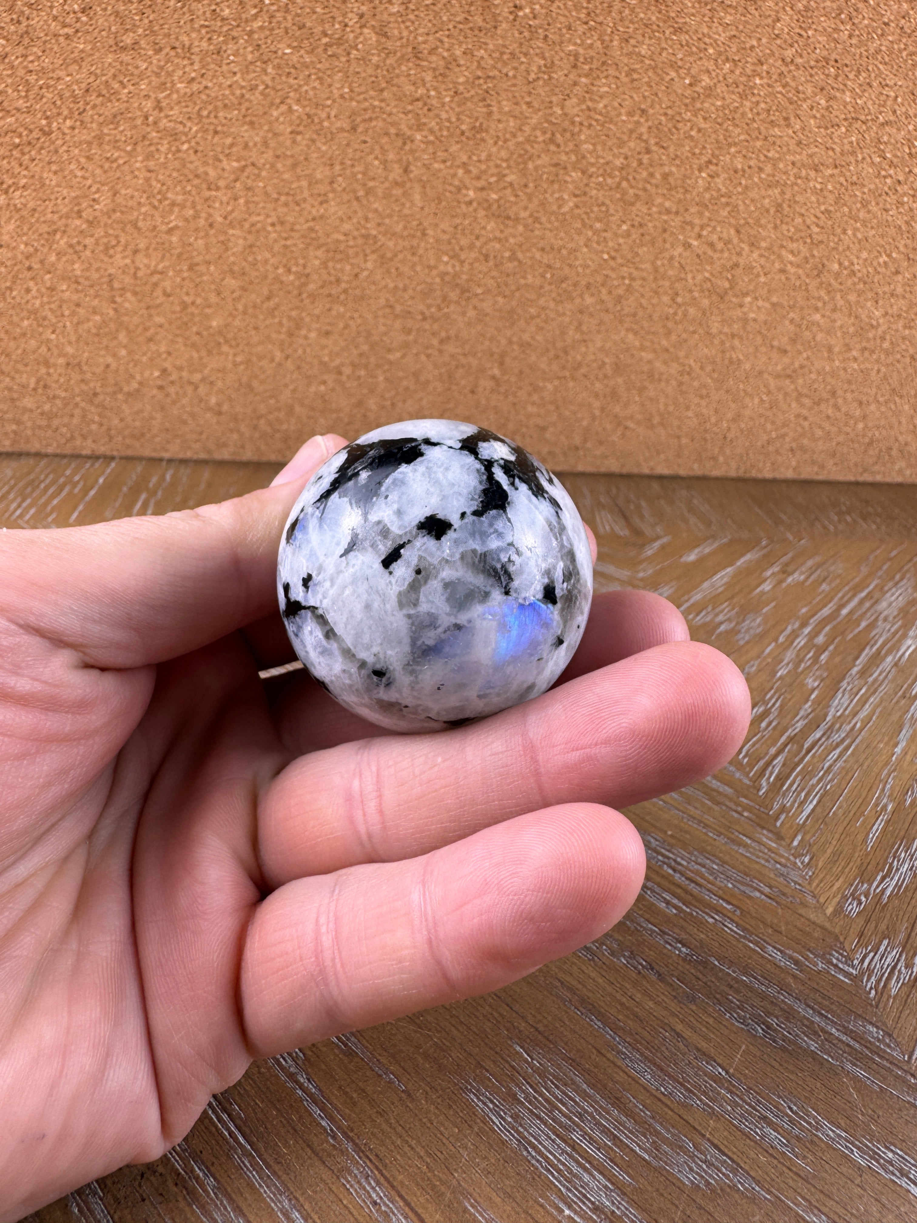 Natural Rainbow Moonstone Spheres