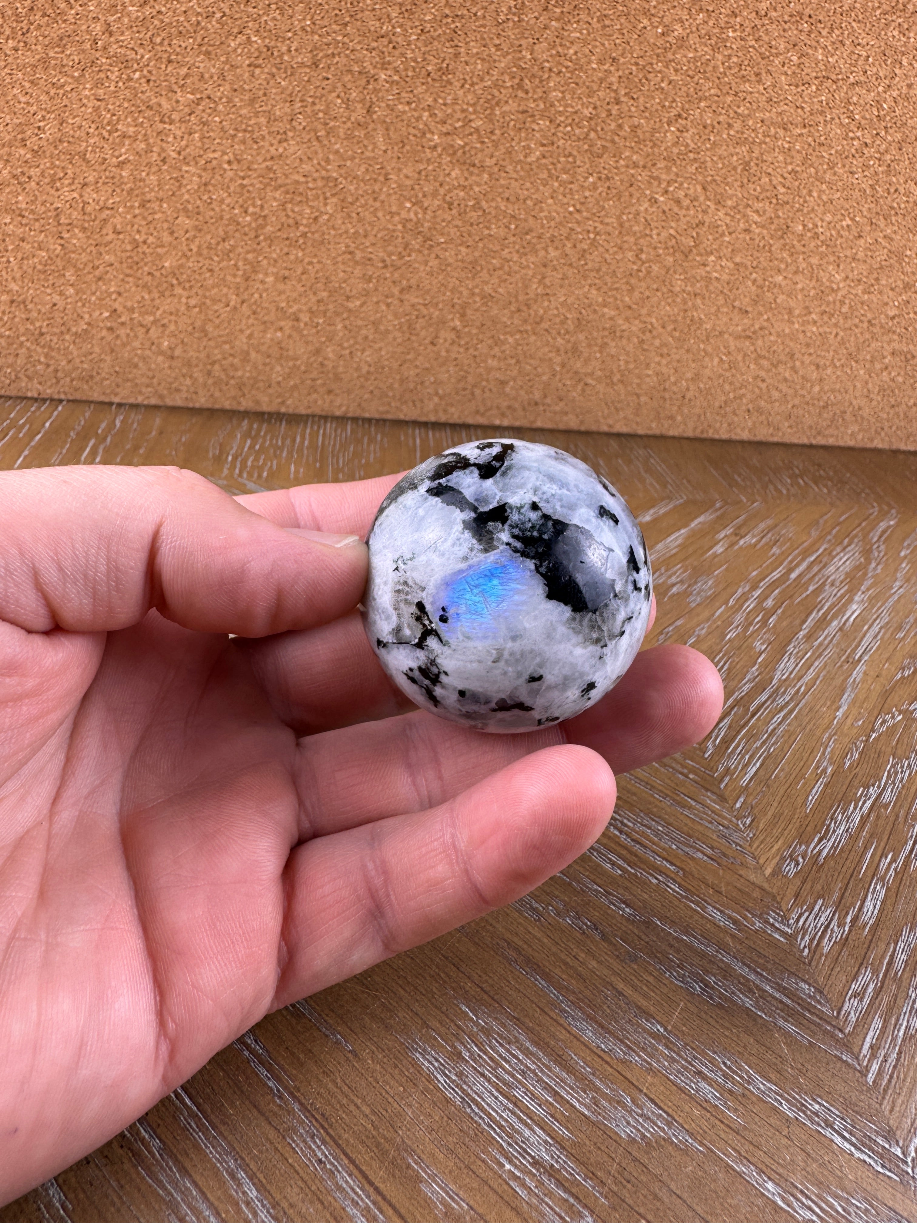 Natural Rainbow Moonstone Spheres