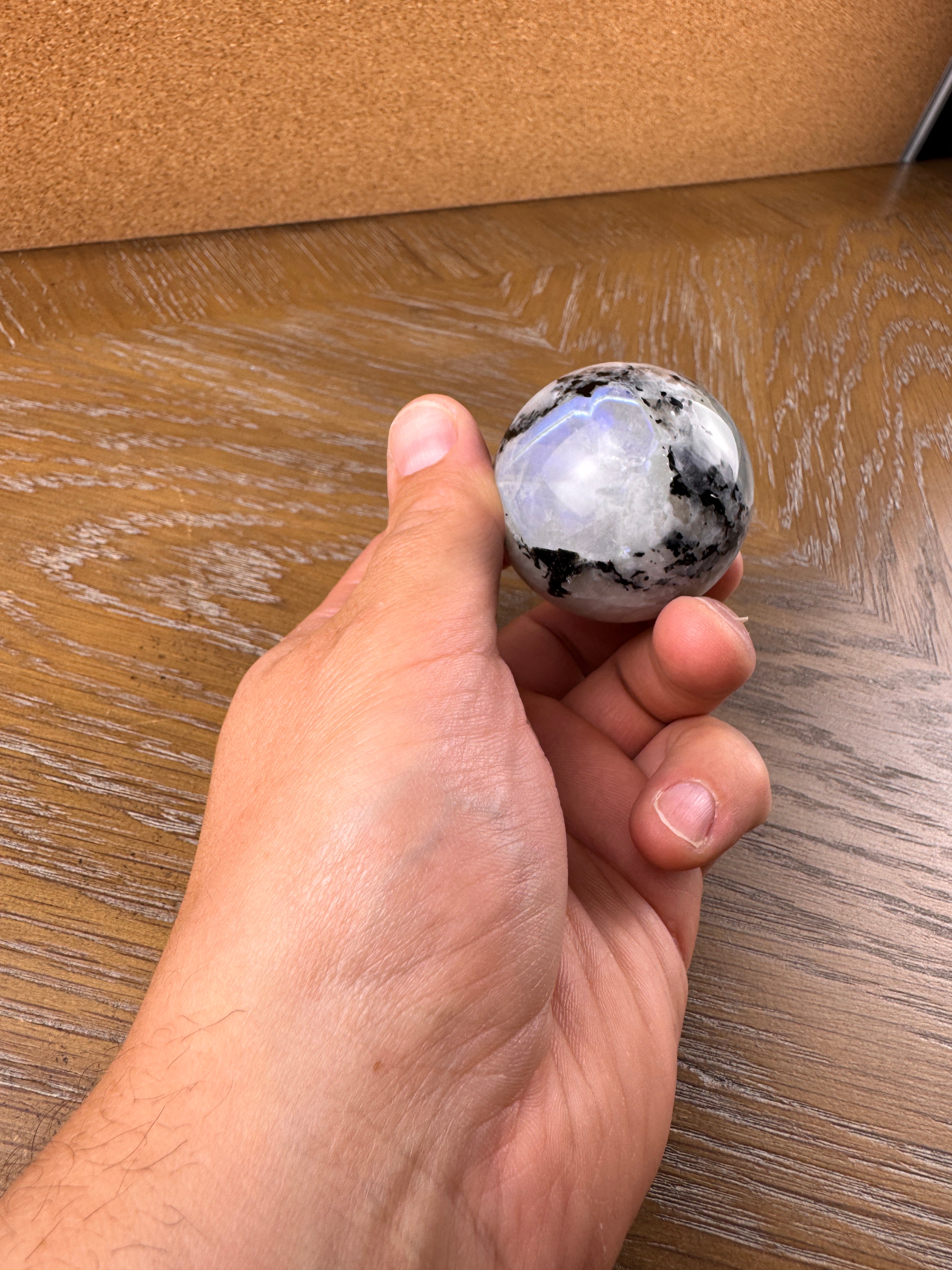 Natural Rainbow Moonstone Spheres