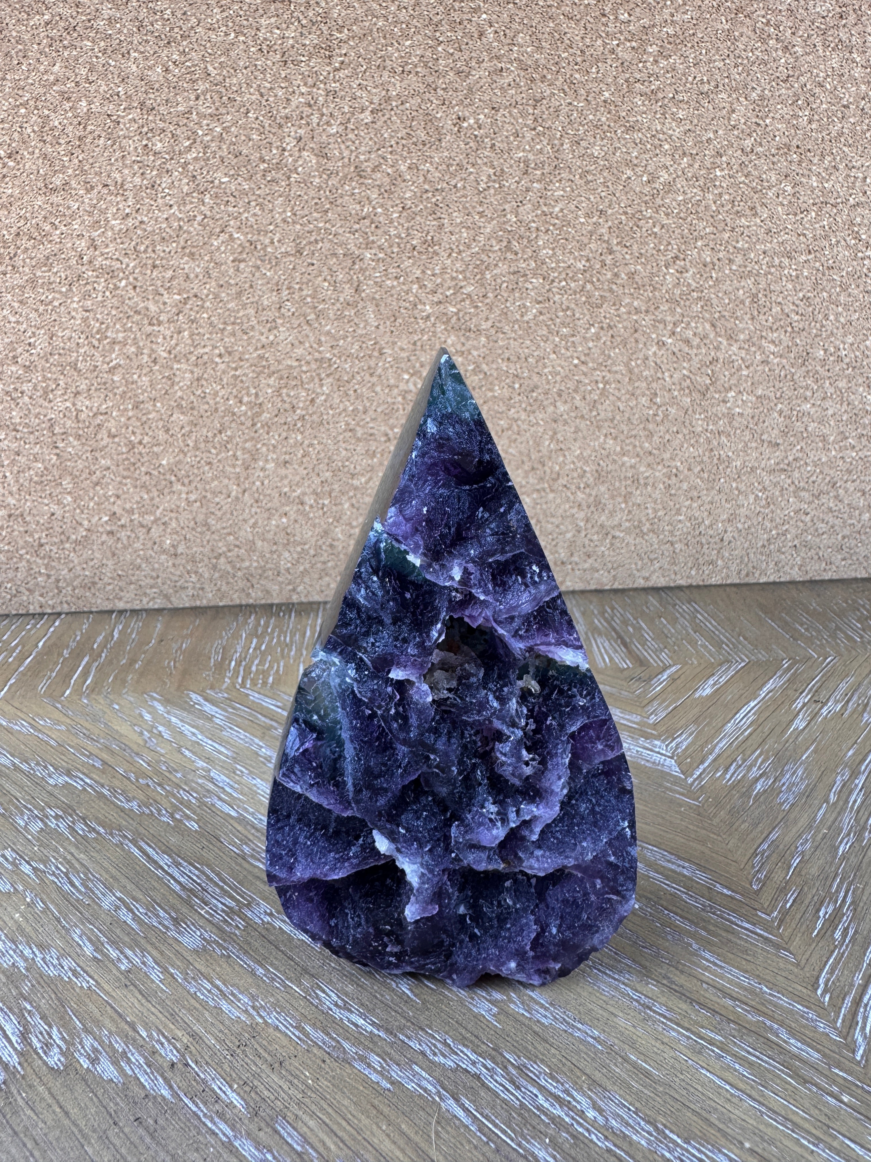 Rainbow Fluorite Arrow Head Shape Rough Side