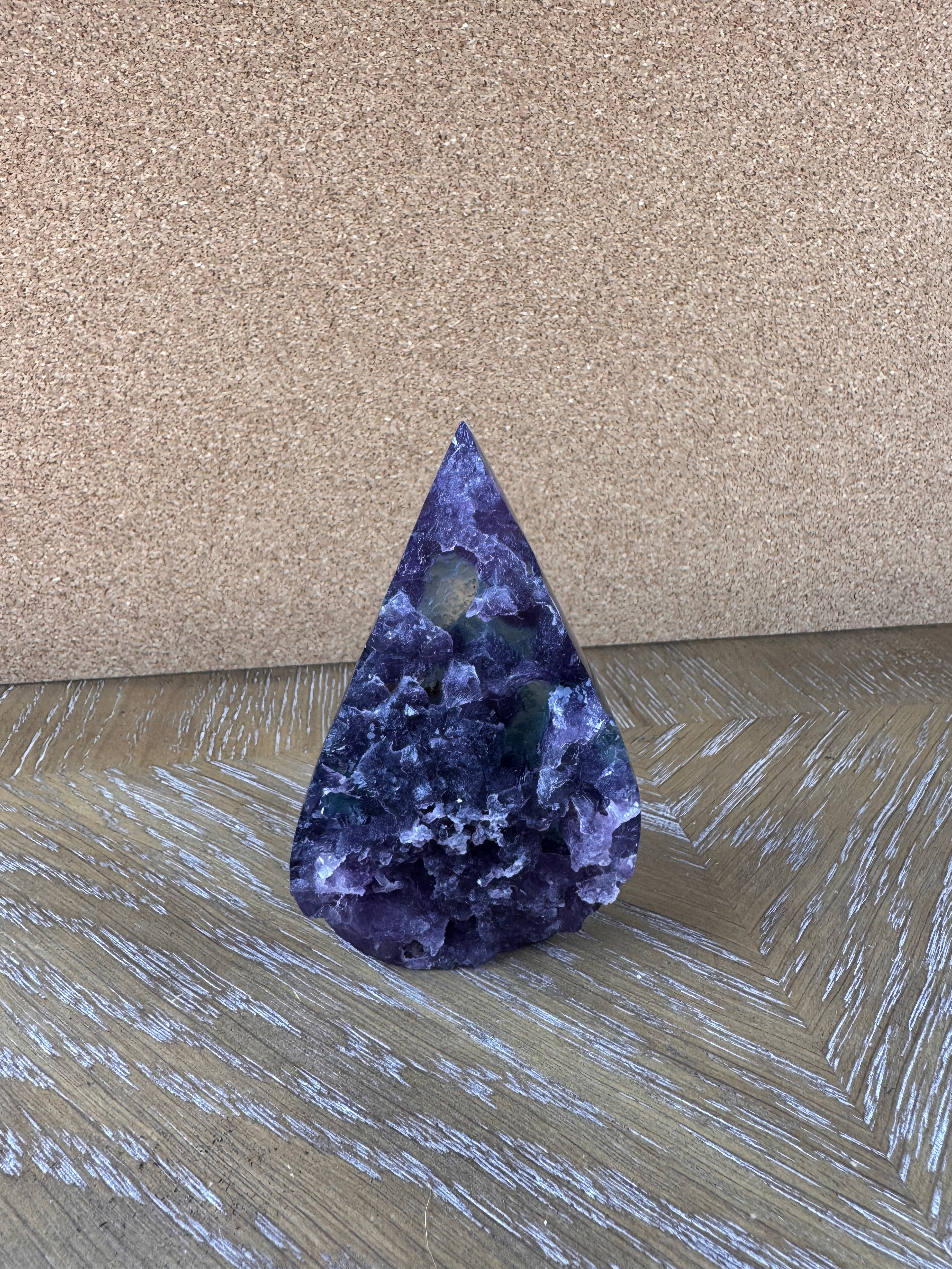 Rainbow Fluorite Arrow Head Shape Rough Side