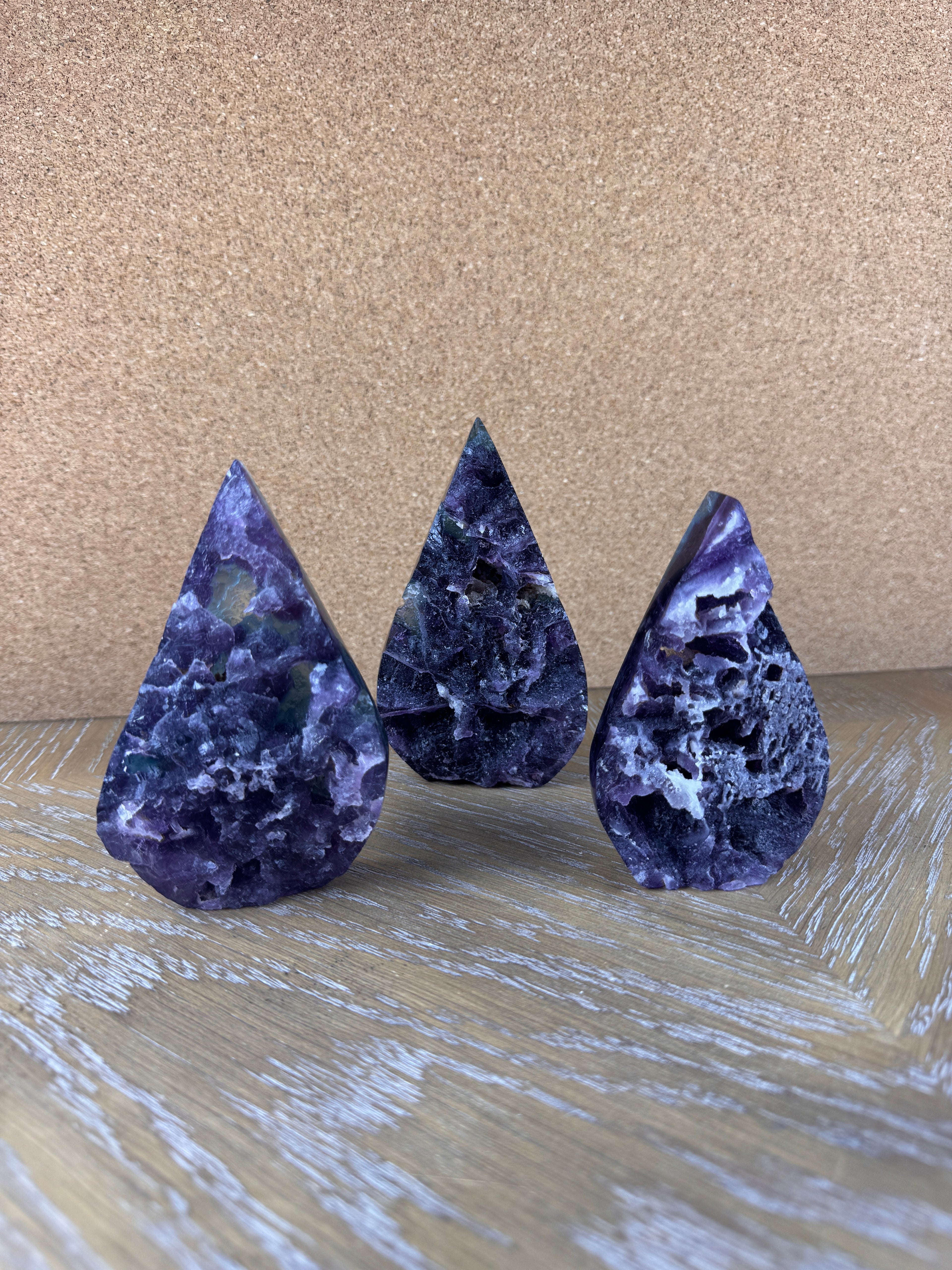 Rainbow Fluorite Arrow Head Shape Rough Side