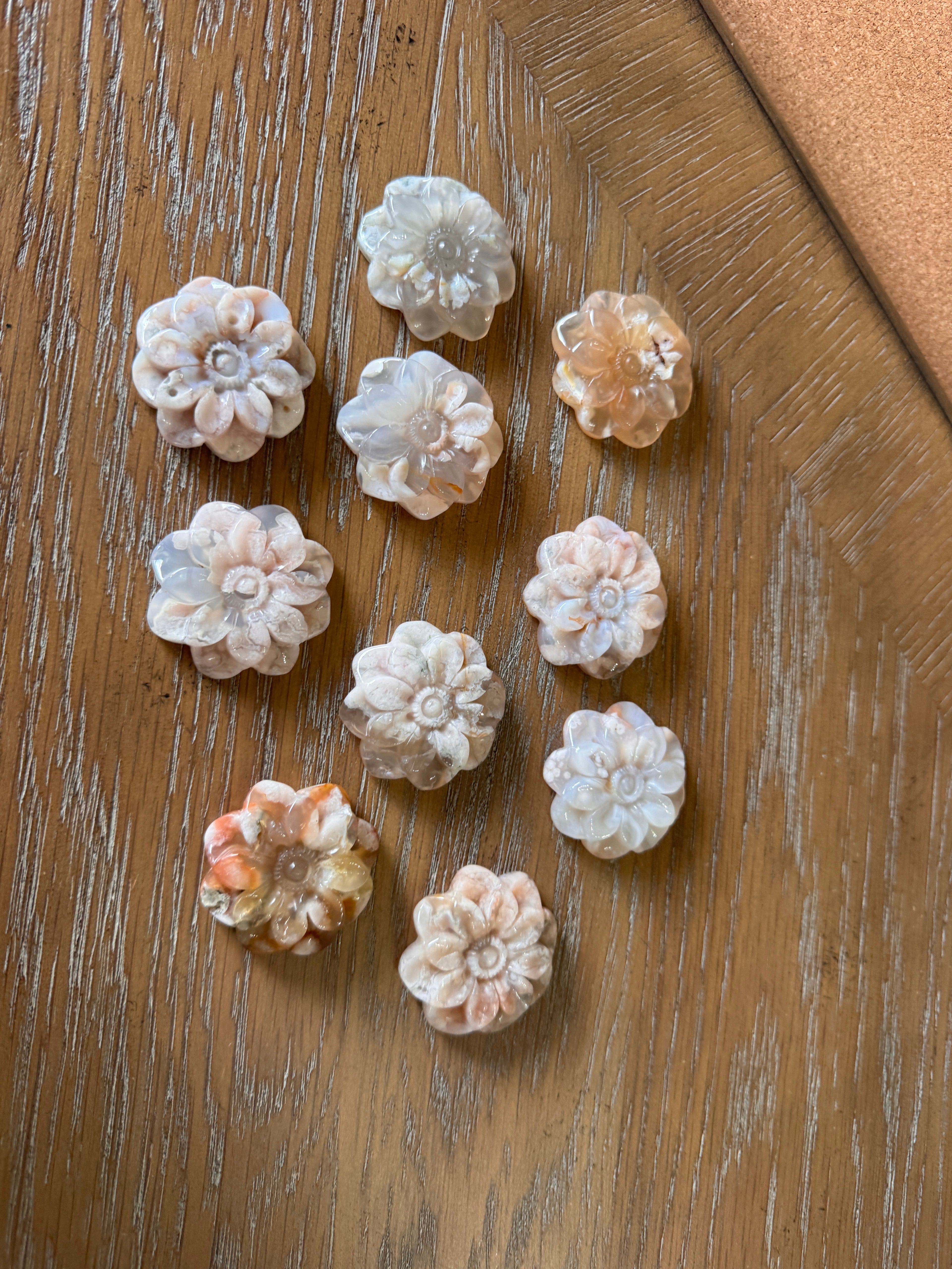 Sakura Flower Agate Flower Carving
