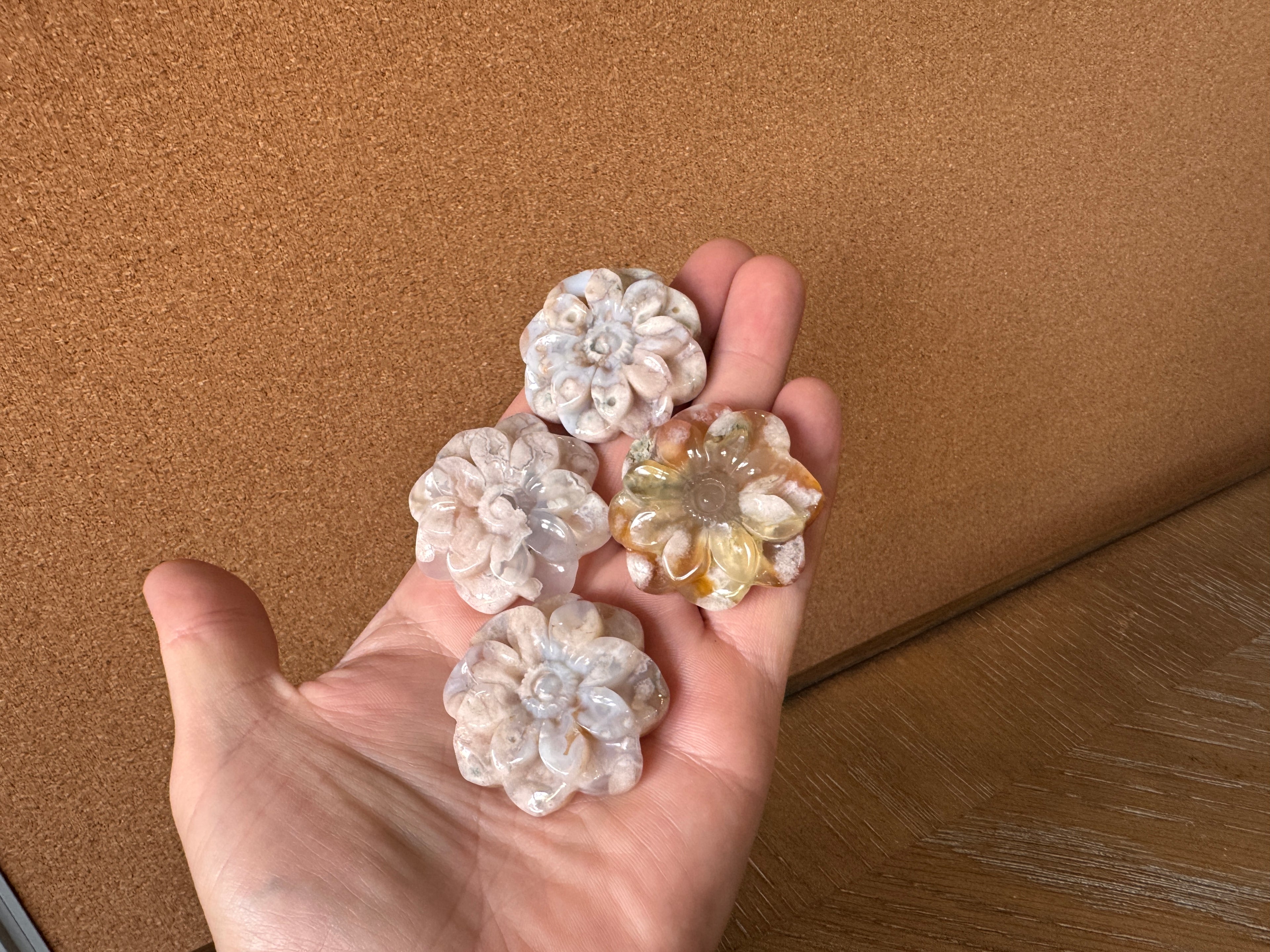 Sakura Flower Agate Flower Carving