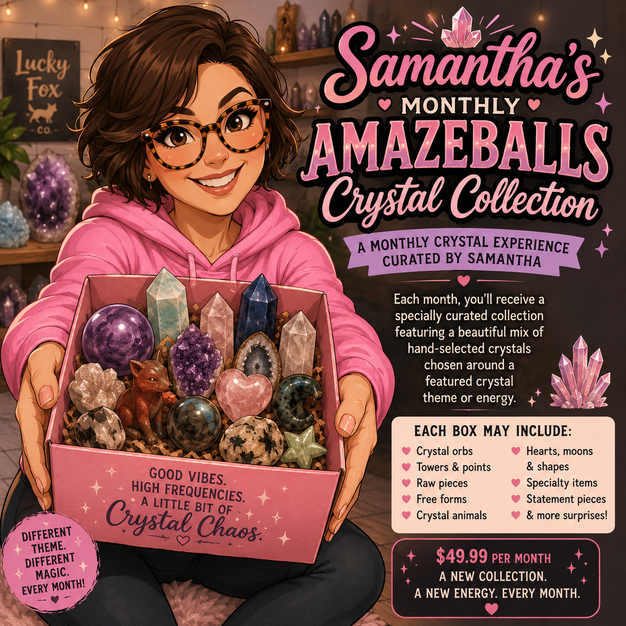 Samantha’s Monthly Amazeballs Crystal Collection-Subscription