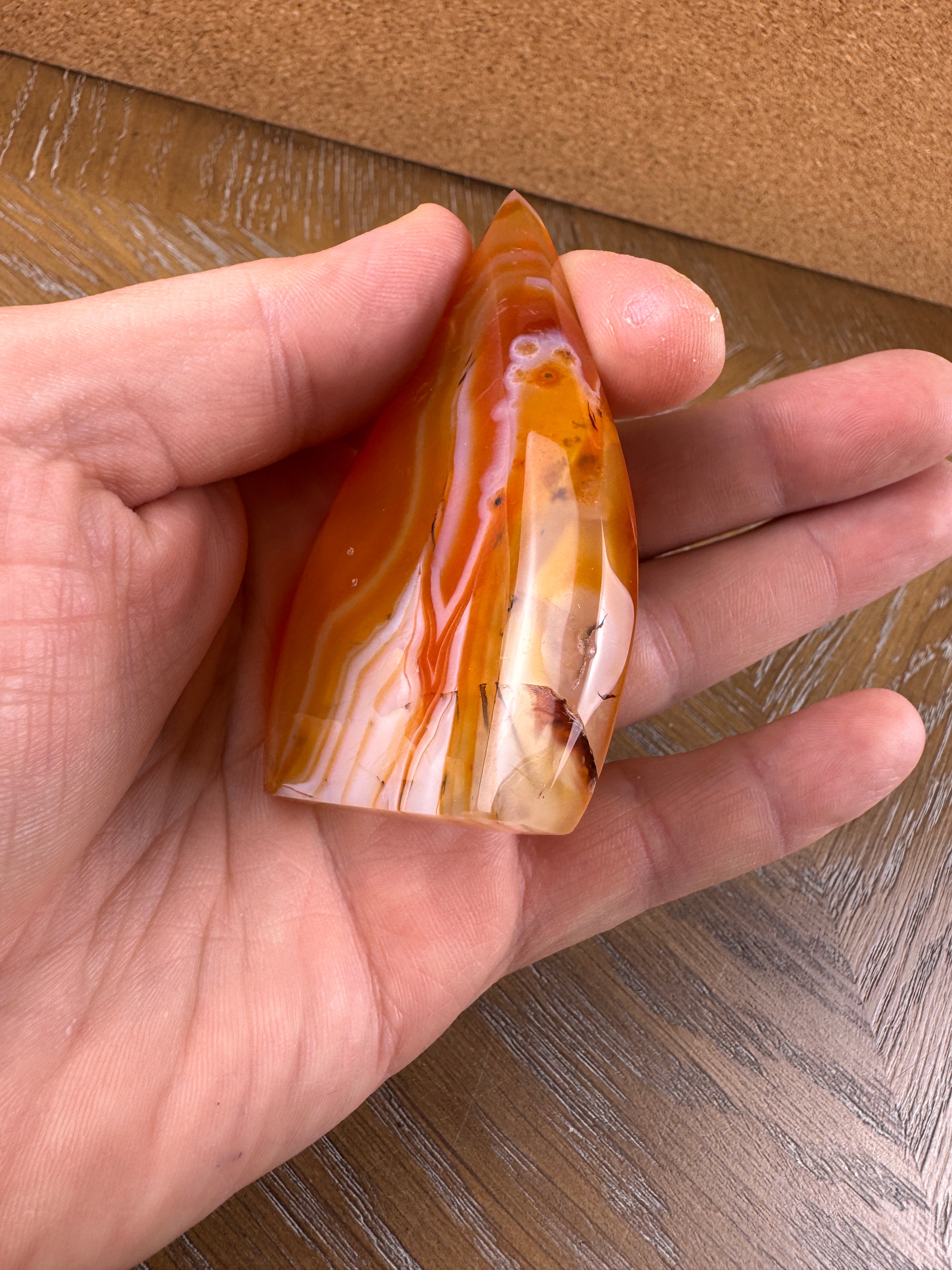 Striped Carnelian Arrowhead