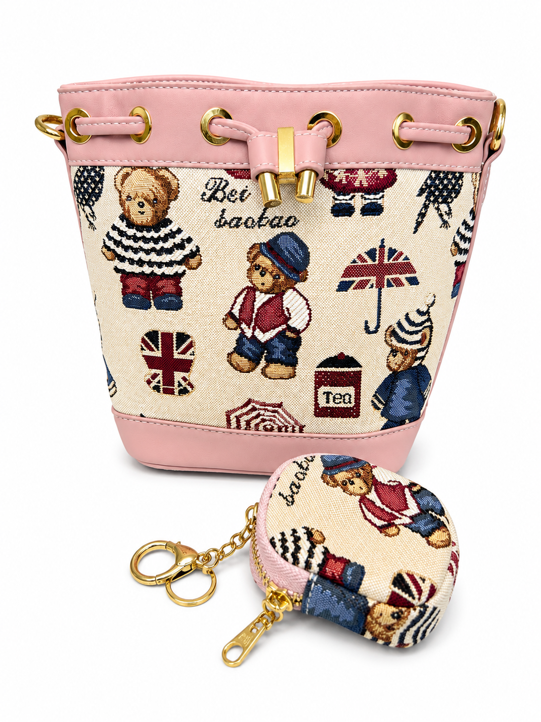 The Bear Bucket Bag Vintage Teddy Bucket Crossbody