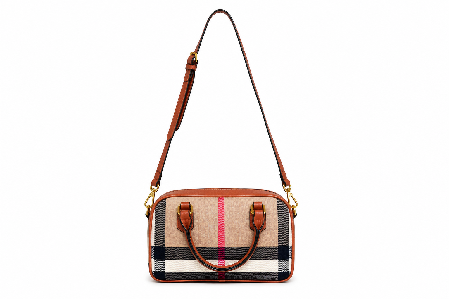 The Foxberry Mini Compact Plaid Crossbody Bag
