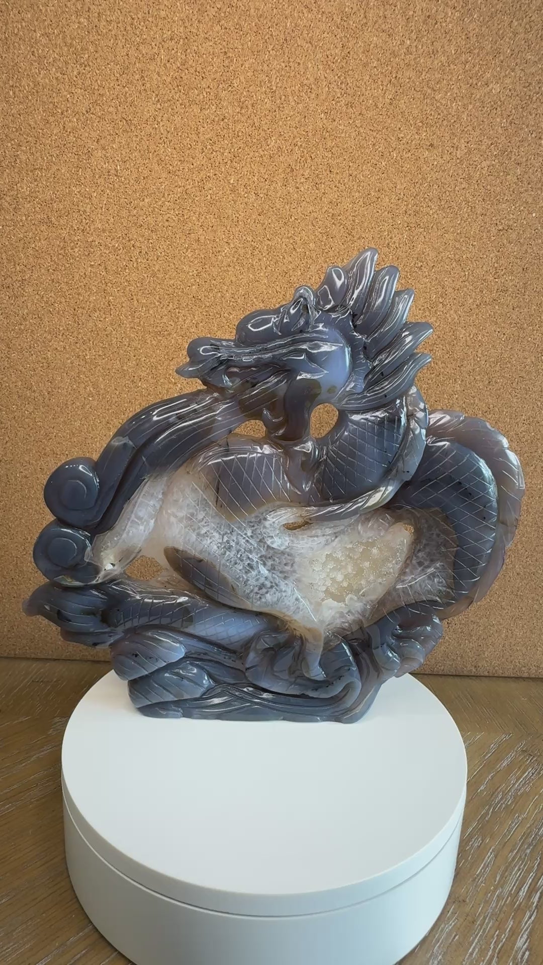 Druzy Agate Dragon