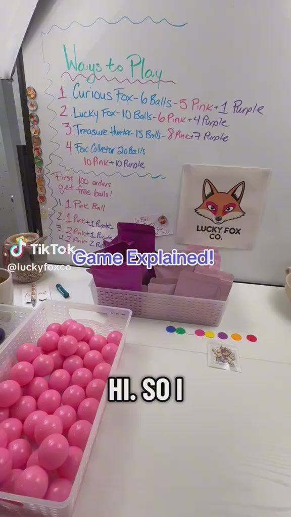 Lucky Fox Mystery Ball Drop and Crystal Drop.